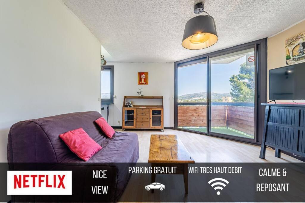 Park & Suites -Wifi-Netflix-Vue Marseille Exteriör bild